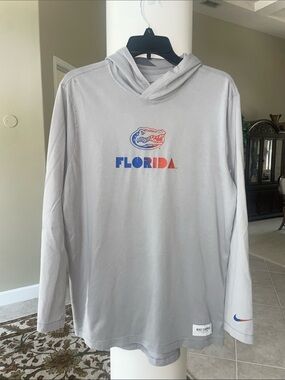 Nike long sleeve hoodie shirt, large, dri-fit, Florida Gators